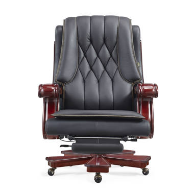 PENNEXECUTIVECHAIRS Genuine Leather Executive Chair Wayfair